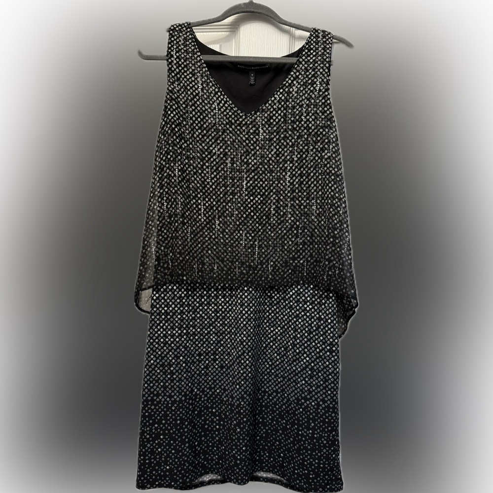 ✨ White House Black Market Sequin Overlay Dress | Size Medium